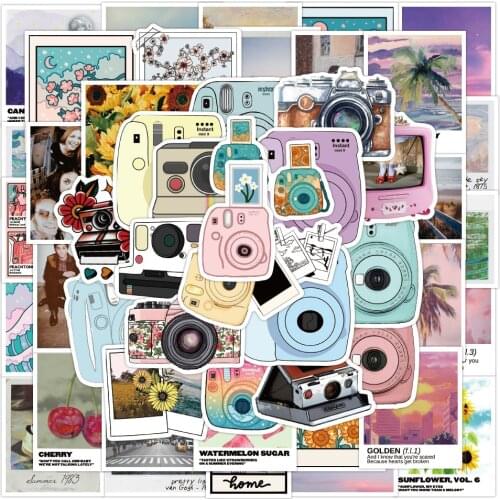 10/50PCS Camera Stickers Landscape Graffiti Stickers Laptop Guitar Luggage Fridge Phone Bike Waterproof Sticker Kid Classic Toys