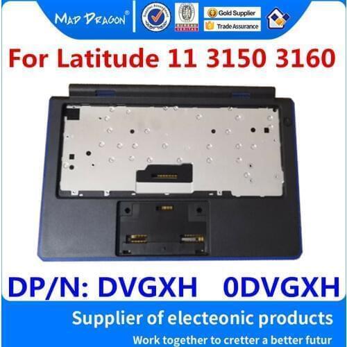 NEW original Palm rest C Case Cover For Dell Latitude 11 3150 3160 Laptops Palmrest Blue top keyboard cover DP/N: DVGXH 0DVGXH