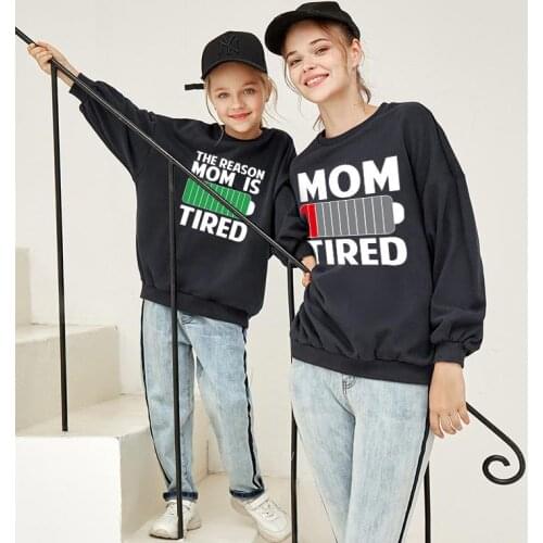 Mother And Daughter Clothes Mommy and Me Matching Family Outfits Mummy Baby Girl Boys Son Sweatshirt Women Kids Pullover Autumn