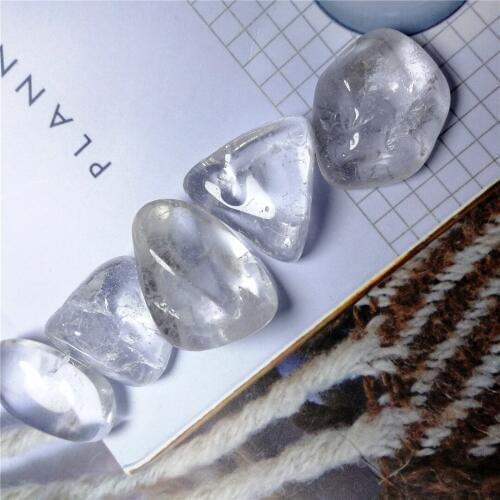 Wholesale price Natural clear quartz crystal Tumbled Stone Polished transparent quartz stone 5 pcs