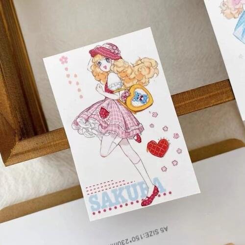 Lovely Spring Girl Washi Tape for Card Making Bullet Journal DIY Scrapbooking Decorative Sticker