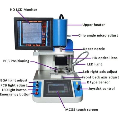 Professional auto bga chips reballing rework Station WDS-700 with HD camera for motherboard Mobile phone