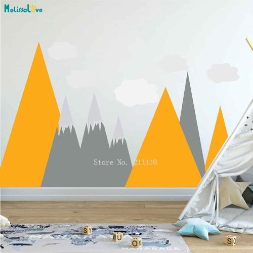 DIY Mountains PVC Wallpaper Vinyl Wall Sticker Self-adhesive Decals Kids Baby Room Nursery Home Décor Art Poster Gift YT3689