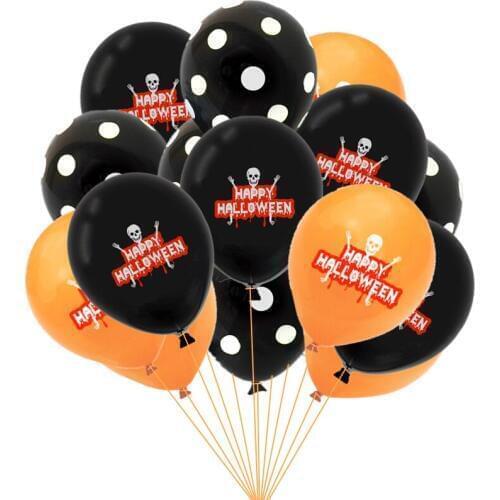 LAPHIL Happy Halloween Balloons Scary Skull Latex Ballon Boo Halloween Party Decorations for Home Christmas Party Supplies