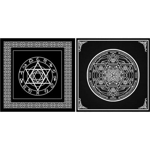 Tarot Tablecloth Divination Tarot Card Pad Pendulum Magic Pentacle Runes Cloth