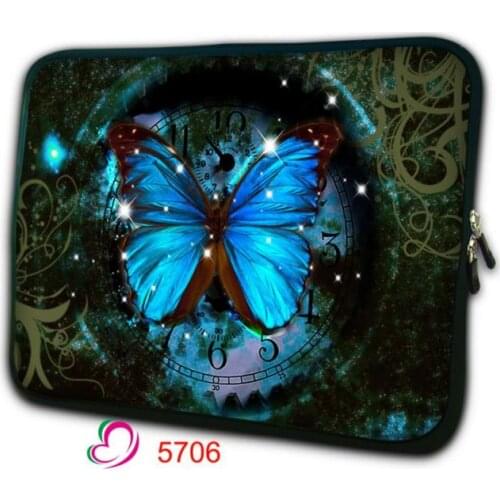 Blue Butterfly Laptop Handbag Sleeve Case Computer Bag Notebook Case For 11 13 14 15 15.6 inch Macbook Air ASUS Acer HP Dell