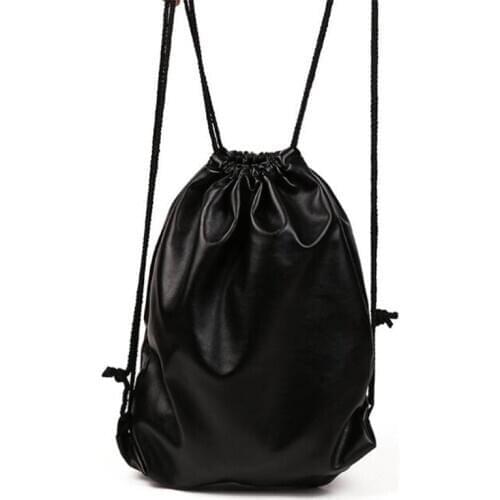 Drawstring Bag With Pu Leather Strap Pocket To Hold Drawstring Flamingo Gift Sports Bag Small Mini Travel Bags