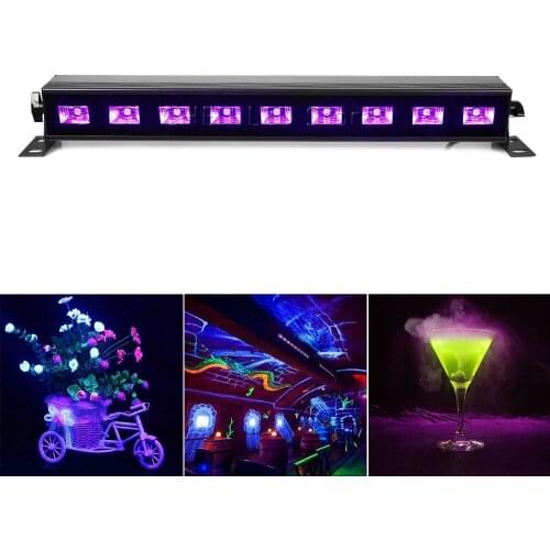 New 18W 27W 36W 54W 72W Wall Washer LED UV Stage Light Bar Black Party Club Disco Light For Christmas Indoor Stage Effect Lights