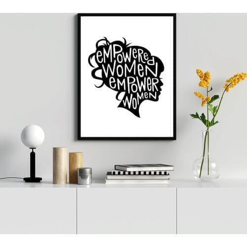 Empowered Women Nordic Poster Canvas Painting Fashion Wall Art Pictures For Living Room Modern Decorative Prins On The Wall