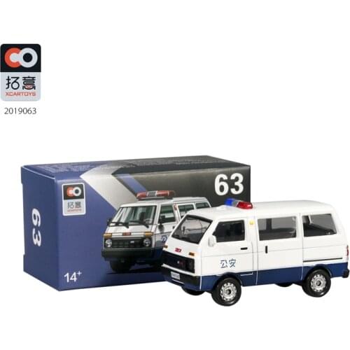 Xcartoys 1:64 Tianjin Daihatsu Minivan NO.63 Police Simulation Model Car