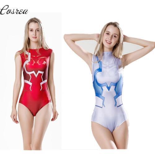 Darling In The Franxx Cosplay Costume ICHIGO ZERO TWO Swimsuit Sukumizu Woman Daily Casual Summer Beach Swimwear Girl