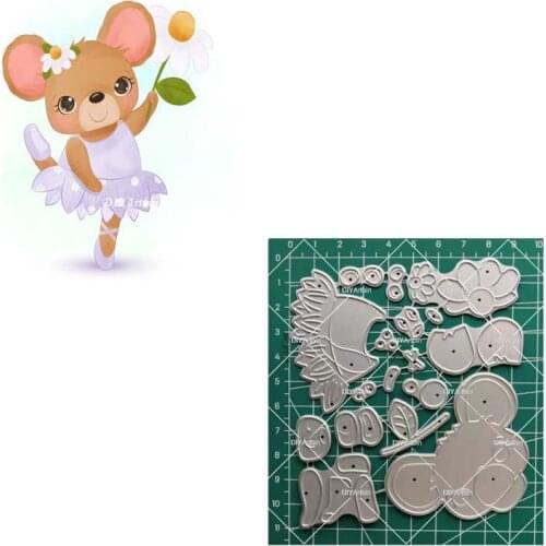 Animal Dancing Metal Cutting Dies Stencil DIY Scrapbooking Stamp Gift Embossing Crafts Decor Wrap