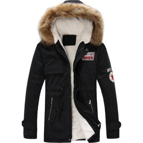 Winter Parka Men Coats 2018 Thick Warm Jacket Men Cotton Hooded Outwear Warm Coat Top Plus Velvet Couple Cotton Parka Coat