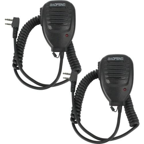 2pcs 2 PIN Handheld Speaker Mic for KPG29D/48D WOUXUN TYT BAOFENG LINTON
