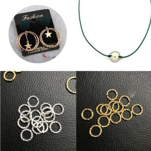 200Pcs Jump Rings Twisted Close Rings DIY Earrings Necklace Jewelry Findings