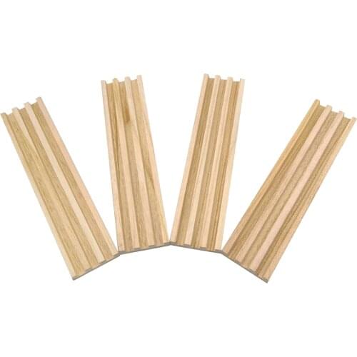 4x Wooden Domino Tile Trays Holder Stand Organizer for Kids Adults Seniors