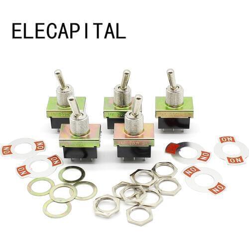 5pcs KN3-3 Toggle switch with high quality rocker switch ON - ON six feet