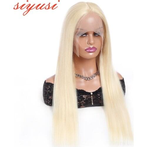 613 Brazilian Straight Wig Long Hair Human Lace Wigs For Black Women Blonde 13x1 T Part Lace Wig Human Hair 150% Remy
