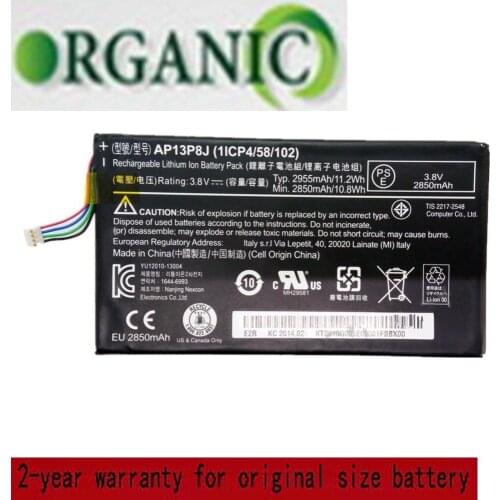 3.8V 2850mAh AP13P8J Laptop Battery For Acer Iconia Tab B1-720 B1-721 Series KT.0010G.005 1ICP4/58/102