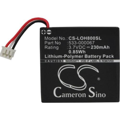 Cameron Sino 230mah H800 battery for LOGITECH H800 533-000067 AHB472625PST L/N: 1109 L/N: 1110 AHB472625PST batteries