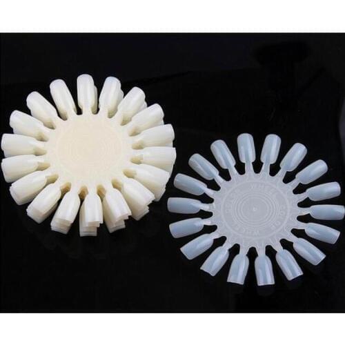 Fast shipping way nail tips color palette display panel round mould as manicure practice display board beauty nail art product