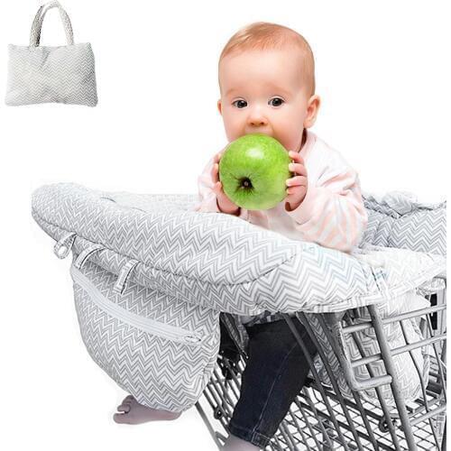 Baby Shopping Cart Baby Seat Cover Protection Cover Trolley Soft Pad Infant Dining Chair Seat Cushion With Safety Belt