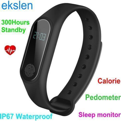 Ekslen M2 Heart Rate Monitor Smart Bracelet Bluetooth Smart Band Health Fitness Tracker Wristband Wearable Devices