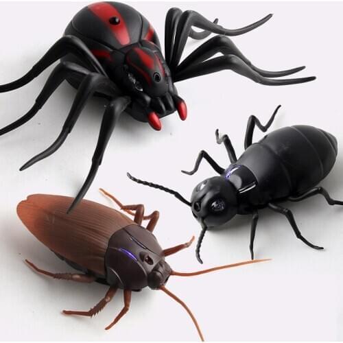 Infrared RC Remote Control Animal Insect Toy Kit for Child Kids Adults Cockroach Spider Ant Prank Jokes for Boys Pet Cat Dog