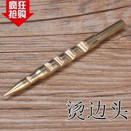 DIY Handmade Leather Tools Craft Pure Copper Side Head DIY Leather Tools Wax Oil Leather Side Sealing Head Tools