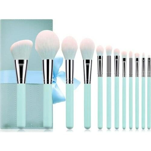 12-piece Makeup Brush With Storage Bag Synthetic Fiber Brush Bristles Suitable For Liquids Creams Makeup Bag