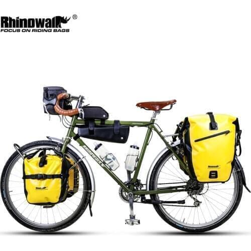 Rhinowalk Bike bag set for long distance cycling trip Waterproof Bicycle Bag Pannier Handlebar bag Frame Bag Cycling Trip