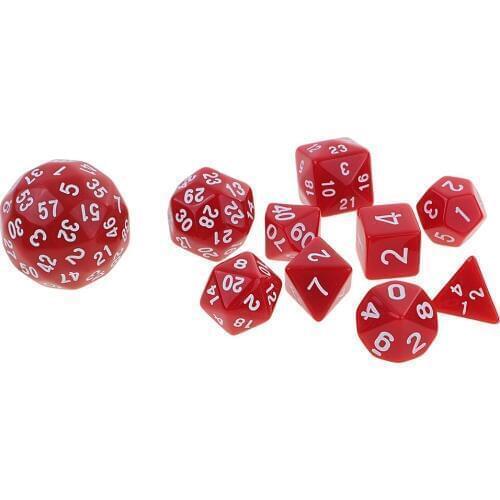 Lot 60pcs Dice Playing Dice Dice D4-D60 Multifunctional Figures For Role Playing Party Bar