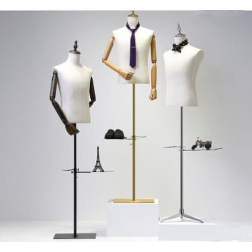 Male Model Half Body Clothing Model Display Shelf Suit Manikin Table Human Body Whole Body Mannequin