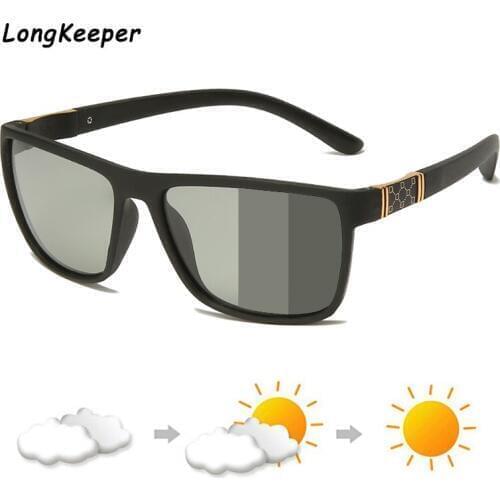 Men Glasses Photochromic Polarized Sunglasses For Women Square Driving Chameleon Glasses Male Change Color Eyewear Gafas