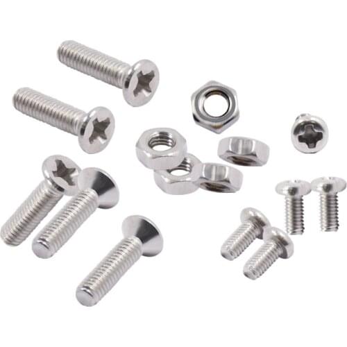 MEGA 15pcs/lot Screws nutt Kit For 42 Stepper Motor Mounting L Bracket Screw Nut 3D Pinter Parts NEMA 17 Motor Mounting Screws