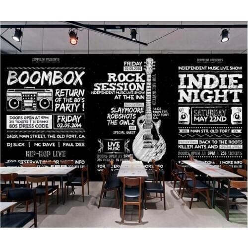 Custom photo mural 3d wallpaper Retro vintage blackboard drawing chalk doodle home decor 3d wall murals wallpapers for walls 3 d
