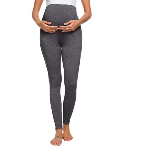 New Woman Sport Legging Slim Solid Color Pregnant Womens Yoga Pants Exercise Pants Leggings Womens Clothing deporte mujer E2
