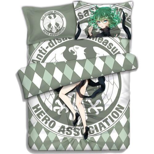 Hobby Express Tornado Tatsumaki - One Punch Man Japanese Bed Blanket or Duvet Cover with Two Pillow Cases ADP-CP151234