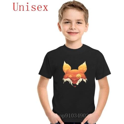 Orange Sunset red Fox children clothes kids clothes baby girl clothes kids tshirts boys shorts boy clothes girls tshirt