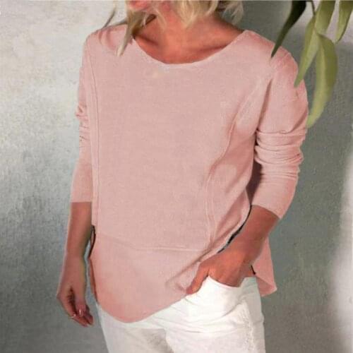 Autumn Shirt Fashion Autumn Blouse Elegant Slim Pullover Tops Long Sleeve Solid Color Spring O Neck Lady Blouse for Work Shirt