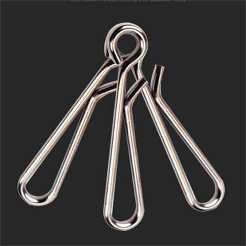 50pcs Hanging Snap Tackle Connector Stainless Steel Fishing Accessories Lure Line Hook Fish Carp Tool Pin Rig Sea Solid Rings