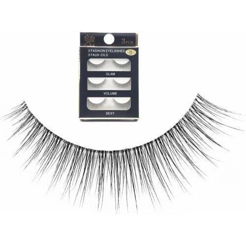 NEW False Eyelashes 3 Pairs Pure Handmade Natural Transparent Terrier Fake Eyelashes Short Paragraph Bare Makeup Eyelashes