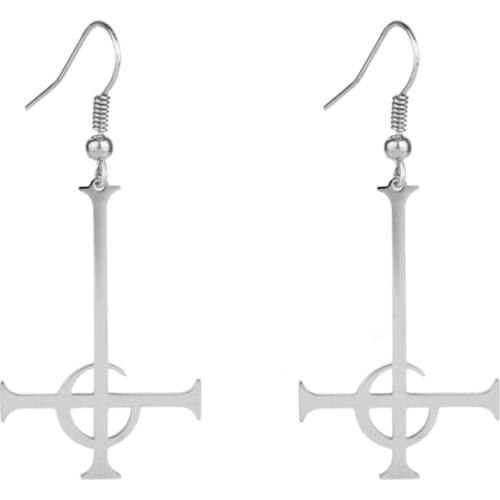 Ghost BC Nameless Ghouls Drop Earring Fashion Music Band Stainless Steel Earring Ghost Band Grucifix Papa Emeritus Patch Jewelry