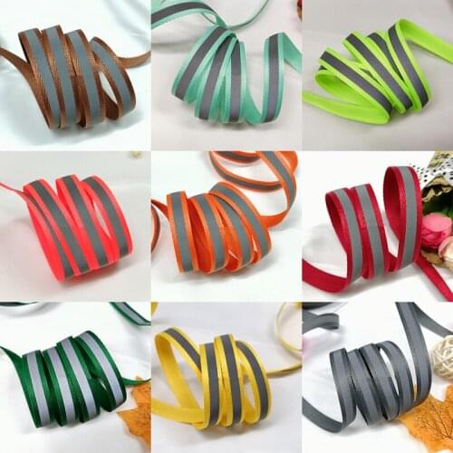 10M 1cm Width Reflective Webbing Lace Material DIY Clothing Accessories Luggage Shoes Hats Decoration Supplies