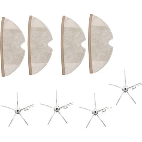 AD-Mop Cloths/Side Brush for Xiaomi Roborock S50/S5Max/S6,Vacuum Cleaner Parts,Replacement Dry Wet Mop Cleaning Pad