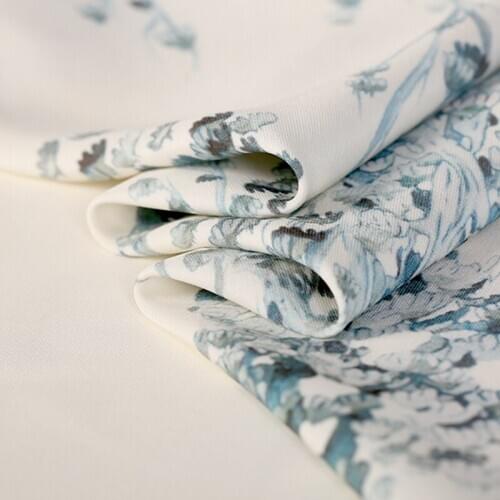 Heavy Crepe Heavy-weight Printing Danqing 40 Mumissan Silk Fabric