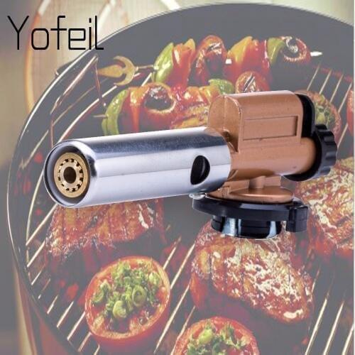Outdoor Multi-function Picnic Barbecue Gas Torch Butane Auto Ignition BBQ Travel tools Camping Welding Flame Gun