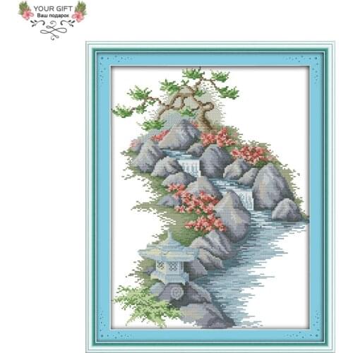 Your Gift F409 14CT 11CT Counted and Stamped Home Decor Well-proportioned Needlework Needlepoint Embroidery Cross Stitch kits