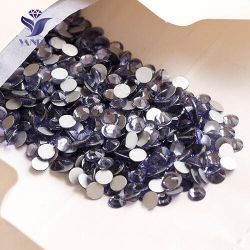 YANRUO 2058NoHF SS16 1440Pcs Tanzanite Flatback Non Hotfix Purple Rhinestones AAAAA Stones Crystal Glue On Rhinestones