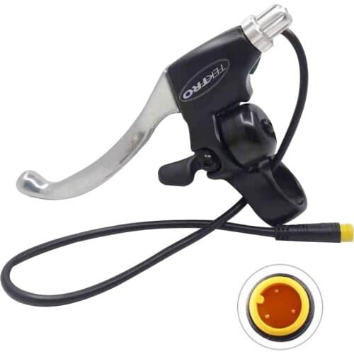 1 Pair Power Off Brake Lever with Bell for Bafang Mid Drive Motor 3 pin Water Proof connector Silver Grip EL530 TK Ebike Parts